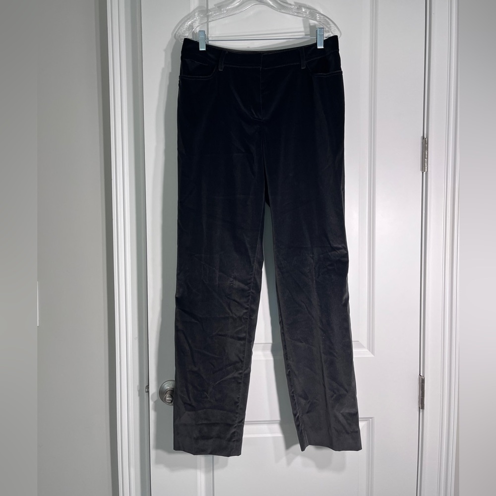 Carlisle Soft Black/Dark Gray Velvet Pants